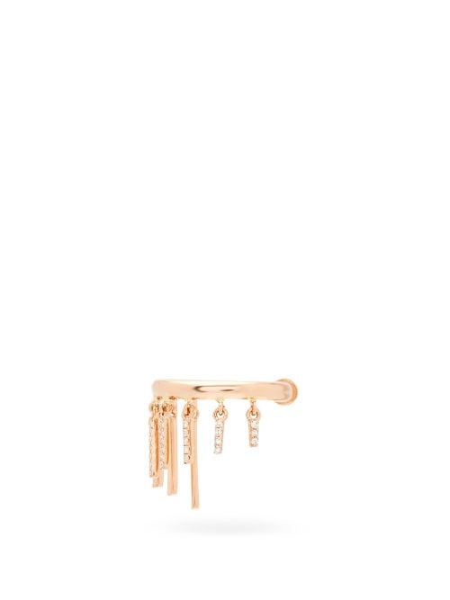 Matchesfashion.com Shay - Pav-fringe Diamond & 18kt Rose-gold Ear Cuff - Womens - Rose Gold