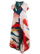 Matchesfashion.com Issey Miyake - Bloom Pleats Printed Dress - Womens - Pink Multi