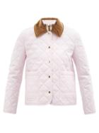 Burberry - Dranefeld Diamond-quilted Shell Jacket - Womens - Light Pink