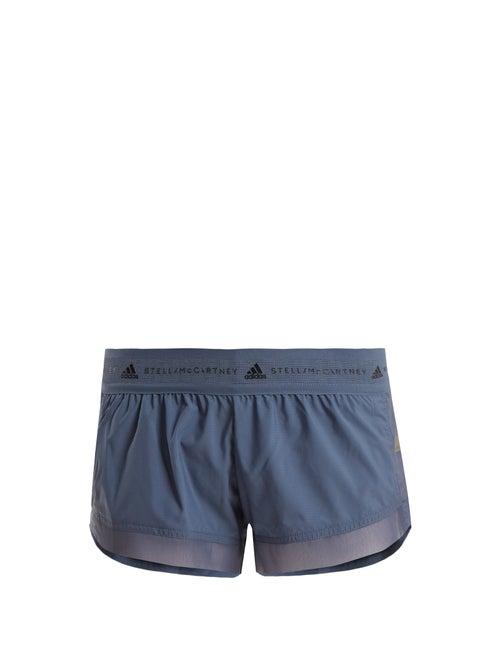 Matchesfashion.com Adidas By Stella Mccartney - Run Adizero Shorts - Womens - Blue Multi