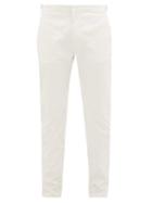 Matchesfashion.com Orlebar Brown - Campbell Cotton-blend Slim-leg Trousers - Mens - Ivory