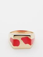 Ellie Mercer - Resin & 9kt Gold Ring - Mens - Red
