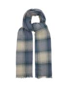 Matchesfashion.com Isabel Marant - Suzanne Checked Wool-blend Scarf - Womens - Blue