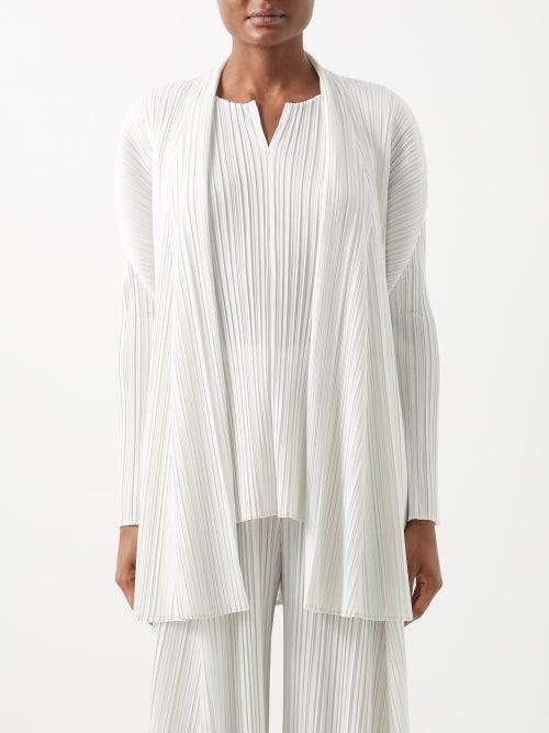 Pleats Please Issey Miyake - Technical-pleated Jacket - Womens - Ivory