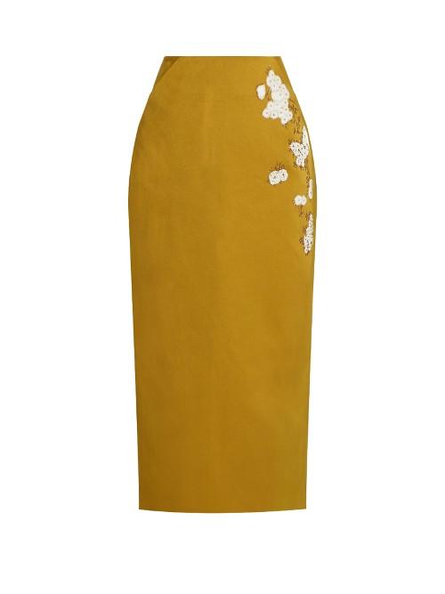 Brock Collection Snow Cotton-blend Pencil Skirt