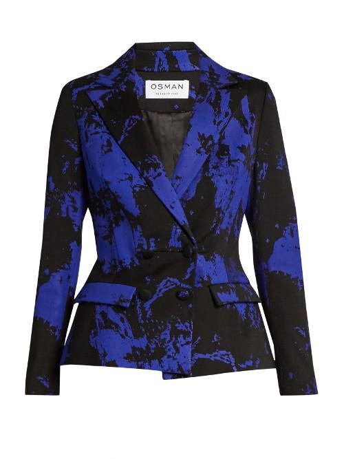 Osman Mona Double-breasted Wool-blend Jacket