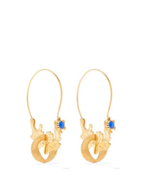 Chopova Lowena - Crystal Gold-plated Silver Earrings - Womens - Gold