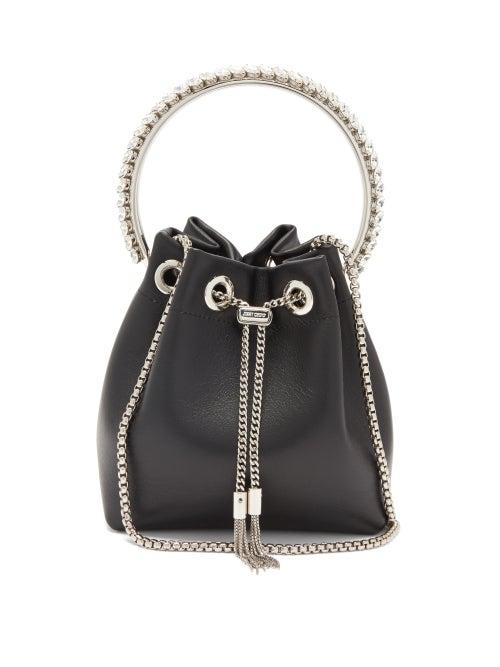 Matchesfashion.com Jimmy Choo - Bon Bon Crystal-embellished Leather Clutch Bag - Womens - Black Multi