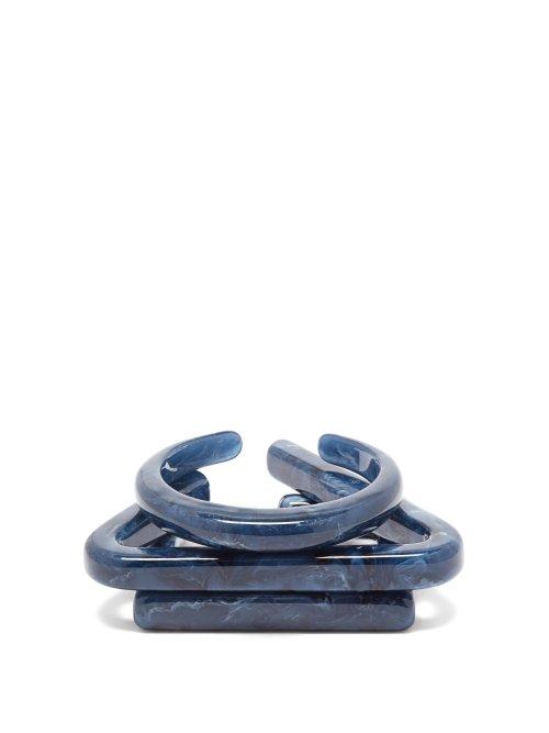 Matchesfashion.com Cult Gaia - Set Of Three Cleo Bracelets - Womens - Blue