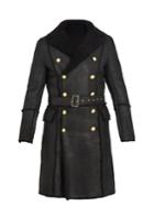 Balmain Double-breasted Shearling Coat