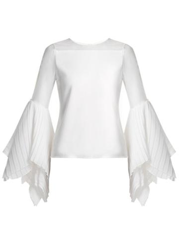 Matchesfashion.com Chufy - X Juan Hernandez Daels Silk Blend Organza Blouse - Womens - White