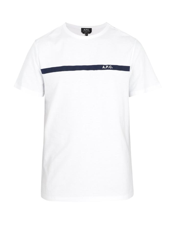 A.p.c. Logo-embroidered Cotton T-shirt