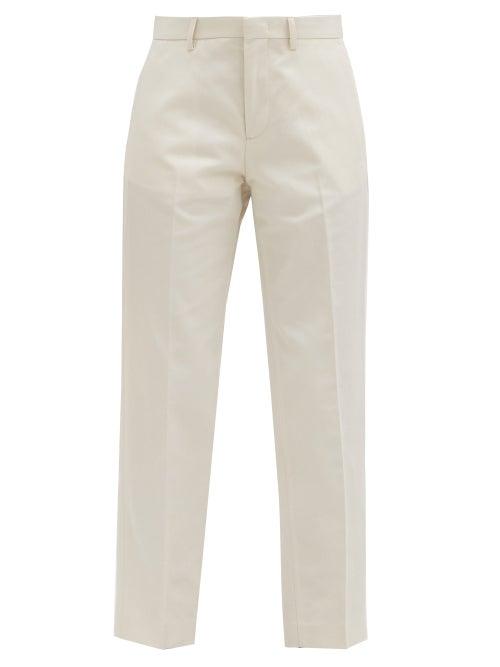 Matchesfashion.com A.p.c. - Raphaelle Cropped Cotton-blend Gabardine Trousers - Womens - Ivory