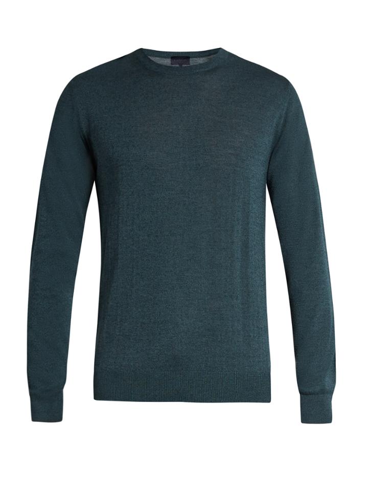 Lanvin Crew-neck Wool And Silk-blend Sweater
