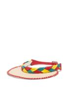 Gabriela Hearst - Carron Leather-trim Straw Visor - Womens - Beige Multi