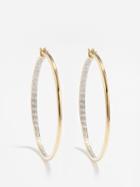 Yvonne Leon - Diamond & 9kt Gold Hoop Earrings - Womens - Gold Multi