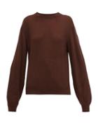 Matchesfashion.com Khaite - Viola Crew Neck Cashmere Sweater - Womens - Dark Brown