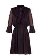 Chloé Ruffle-trimmed Stripe-print Crepe Dress