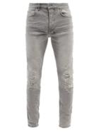 Ksubi - Chitch Distressed Slim-leg Jeans - Mens - Grey