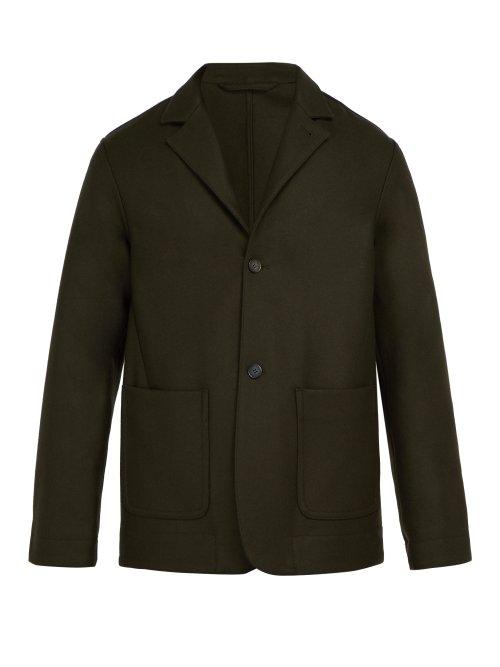 Matchesfashion.com Officine Gnrale - Adrian Wool Blend Blazer - Mens - Green