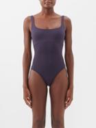 Eres - Duni Arnaque Square-neck Swimsuit - Womens - Dark Blue