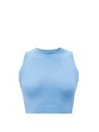 Matchesfashion.com Vaara - Lucy Essential Crop Top - Womens - Blue