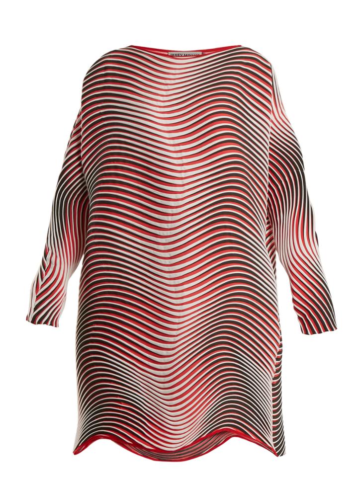 Issey Miyake Flow Cosmic-stripe Pleated Dress