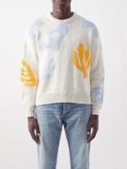 Frame - Abstract-jacquard Organic-cotton Sweater - Mens - Cream Multi