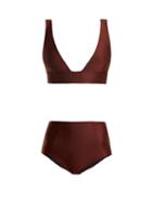 Matchesfashion.com Haight - High Rise Triangle Bikini - Womens - Brown