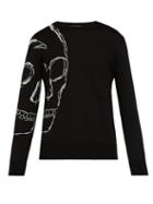Matchesfashion.com Alexander Mcqueen - Oversized Skull Crew Neck Sweater - Mens - Black Multi