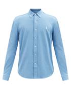 Polo Ralph Lauren - Logo-embroidered Cotton-mesh Shirt - Mens - Blue