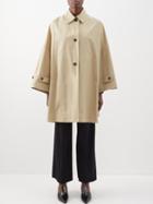 Toteme - Cotton-blend Gabardine Car Coat - Womens - Light Beige