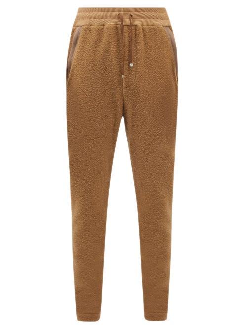 Amiri - Drawstring Wool-blend Fleece Track Pants - Mens - Camel