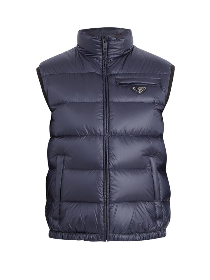 Prada Funnel-neck Down Padded Gilet
