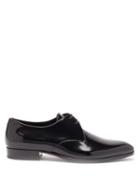 Matchesfashion.com Saint Laurent - Wyatt Patent-leather Derby Shoes - Mens - Black
