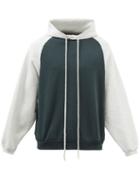 Erl - Raglan Cotton-blend Hooded Sweatshirt - Mens - Green