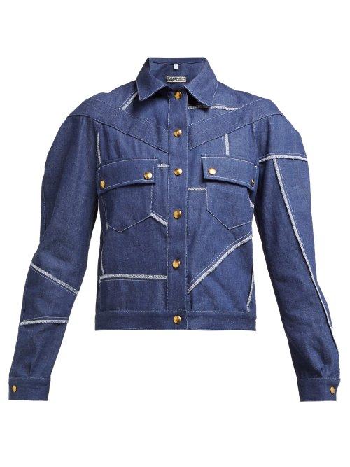 Matchesfashion.com Symonds Pearmain - Patchwork Single Breasted Denim Jacket - Womens - Denim