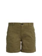 Frame Le Cuffed Mid-rise Stretch-cotton Shorts