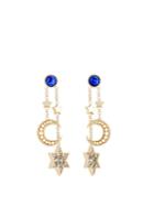 Etro Crystal-embellished Moon And Star Drop Earrings