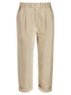 Brunello Cucinelli Boyfriend-fit Cotton-blend Chino Trousers