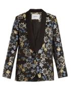 Matchesfashion.com Erdem - Anisha Floral Jacquard Jacket - Womens - Black Multi