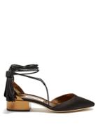 Jimmy Choo Duchess Satin And Leather Sandals