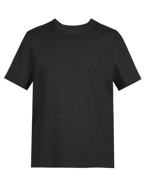Bottega Veneta - Sunrise Logo-embroidered Jersey T-shirt - Womens - Black