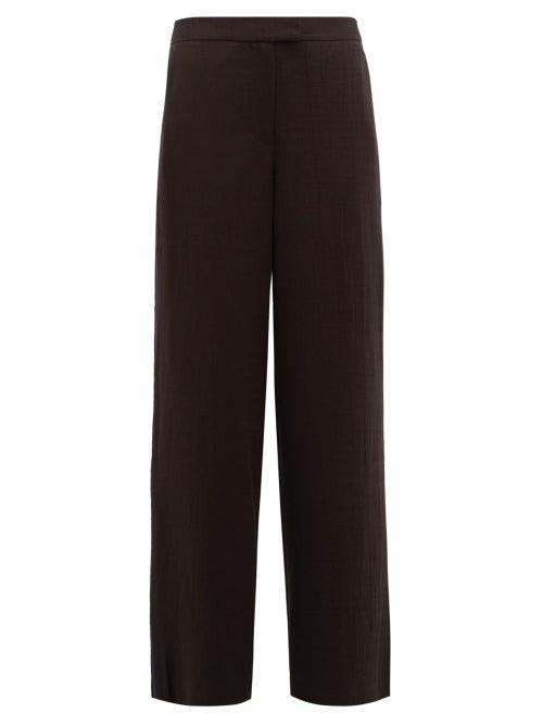 Matchesfashion.com Cefinn - Side Stripe Voile Wide Leg Trousers - Womens - Black Multi