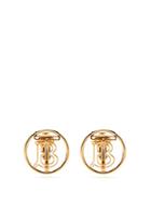 Matchesfashion.com Burberry - Monogram Gold Plated Clip Earrings - Womens - Gold