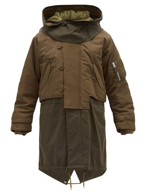 Matchesfashion.com Burberry - Barkby Technical Nylon Hooded Parka - Mens - Khaki