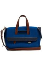 Matchesfashion.com Jw Anderson - Tool Leather Trimmed Suede Tote - Womens - Blue