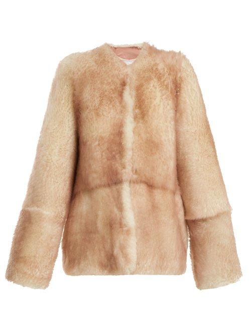 Matchesfashion.com Raey - 1970s Tipped Shearling Coat - Womens - Pink Multi