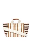 Matchesfashion.com Rue De Verneuil - Parcours S Leather-trim Canvas Tote Bag - Womens - Brown Multi