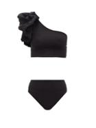 Ladies Beachwear Maygel Coronel - Luisa One-shoulder High-rise Bikini - Womens - Black